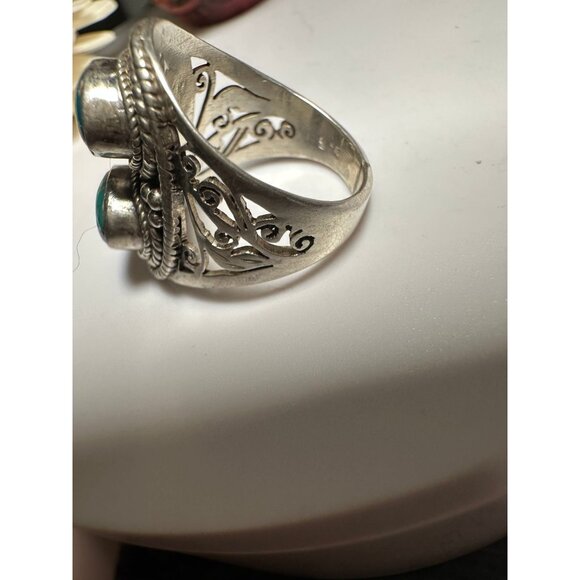 VTG Sterling Silver Turquoise Ring - Picture 4 of 6